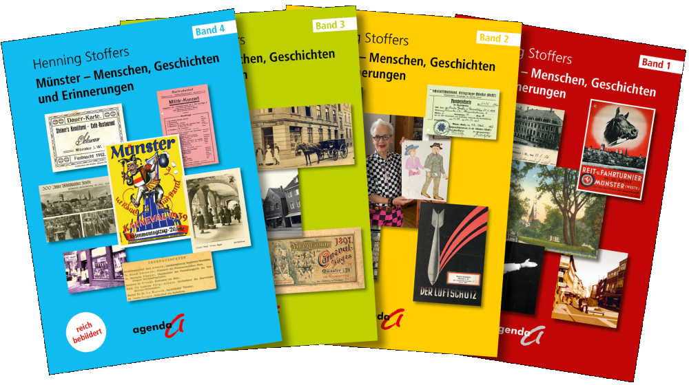 Die vier Bände 'Münster - Menschen, Geschichten und Erinnerungen' (agenda Verlag)